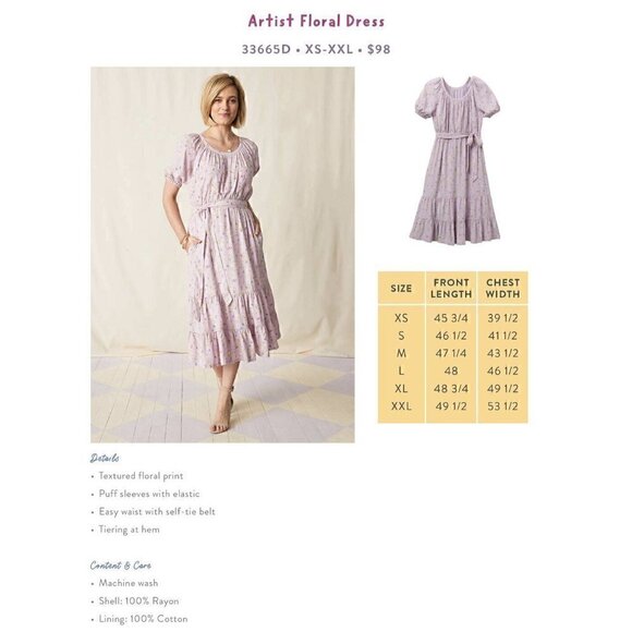 Matilda Jane Womens Artist Floral Dress, S Small, Medium or Large - Picture 1 of 4